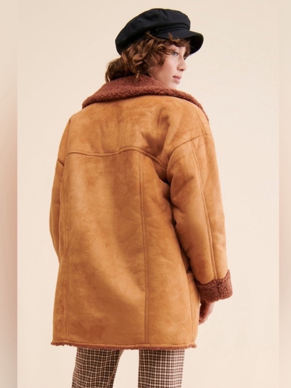 Free People • Diogo Shearling Sherpa Suede Jacket Coat Size XS - Picture 3 of 14